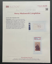 Load image into Gallery viewer, 1865 Carte De Visite Photo Henry Wadsworth Longfellow Autographed Signed PSA/DNA