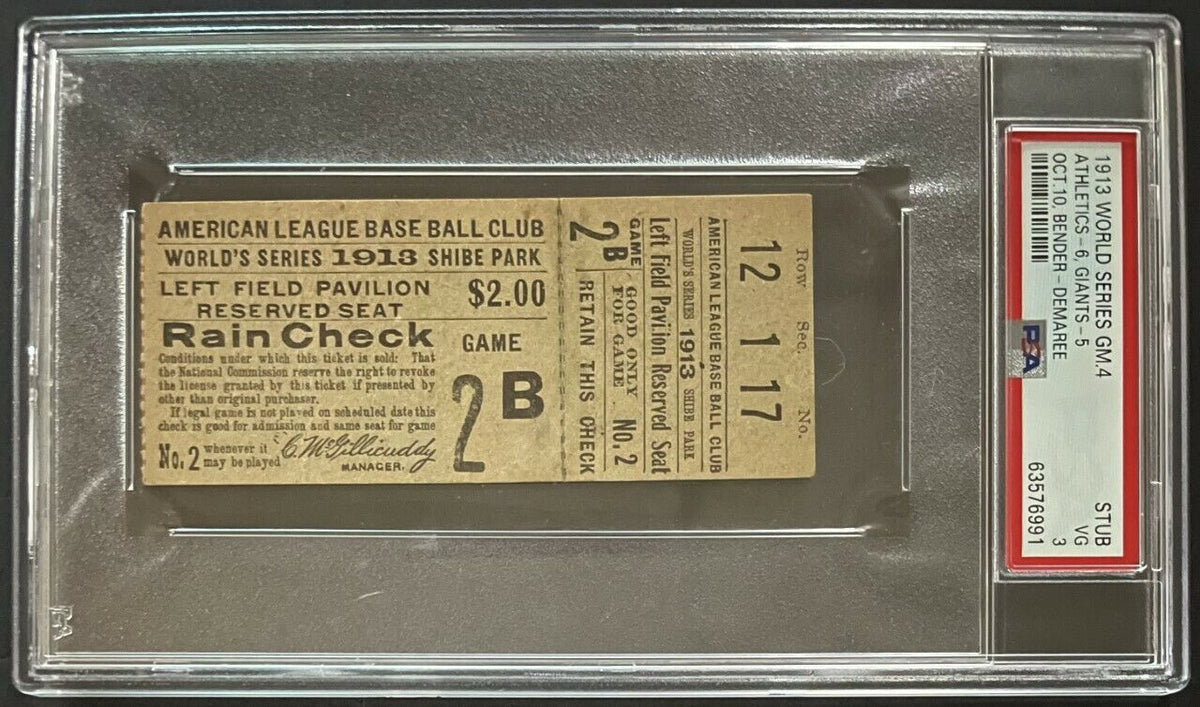 1929 MLB Baseball World Series Philadelphia Athletics newest Game 4 Ticket, Shibe Park.