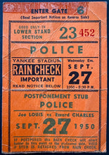 Load image into Gallery viewer, 1950 Heavyweight Championship Boxing Program + Ticket Joe Louis From Retirement