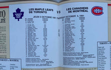 Load image into Gallery viewer, 1991 Historic NHL Opening Night 75th Season Program Montreal Canadiens Toronto