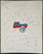 Load image into Gallery viewer, 1977 Toronto Blue Jays Inaugural Season Team Signed Autographed Sheet JSA LOA