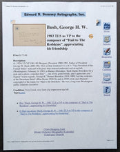 Load image into Gallery viewer, 1983 Vice President George H.W. Bush Autographed Signed Card US Politics JSA LOA