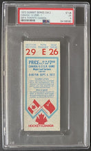 Load image into Gallery viewer, 1972 Summit Series Game 2 Ticket Team Canada vs USSR Hockey Toronto PSA EX 5