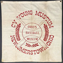 Load image into Gallery viewer, Original Cy Young Museum Newcomerstown Ohio Flag MLB Baseball 3x3 Vintage Rare