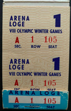 Load image into Gallery viewer, 1960 Olympic Winter Games George Samolenko Collection - Crest Tickets Program ++