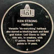 Load image into Gallery viewer, 1972 Ken Strong Pro Football Hall Of Fame Medal Franklin Mint 1 Troy Oz NFL