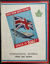 Load image into Gallery viewer, 1943 Vintage Minor League Baseball Program Toronto Maple Leafs Syracuse Chiefs