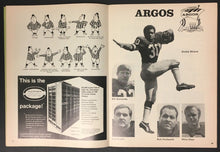 Load image into Gallery viewer, 1969 CFL Football Program CNE Stadium Toronto Argonauts vs Ottawa Rough Riders