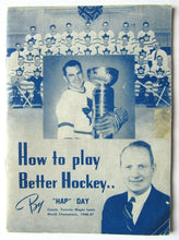 Load image into Gallery viewer, 1947-1948 Hap Day How To Play Better Hockey Booklet Quaker Oats Premium + Photos