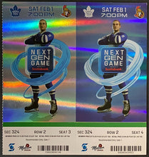 Load image into Gallery viewer, 2020 Zach Hyman Likeness Toronto Maple Leafs Full Tickets NHL Ottawa Senators