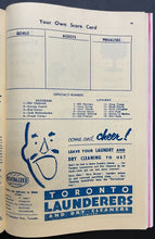 Load image into Gallery viewer, 1953 Toronto Maple Leafs Game Program New York Rangers Harry Lumley Shutout NHL