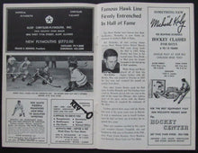 Load image into Gallery viewer, 1967 Chicago Stadium NHL Program Blackhawks vs Toronto Maple Leafs Billy Reay
