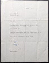 Load image into Gallery viewer, Roger Jackson Autographed Signed Letter 1964 Olympics Canadian Gold Medalist
