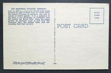 Load image into Gallery viewer, 1930's University of California Memorial Stadium Berkley Postcard Vintage
