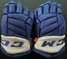 Load image into Gallery viewer, Auston Matthews Game Used Worn Hockey Gloves 2019 NHL Photo Matched + MLSE LOA