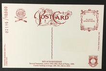 Load image into Gallery viewer, Red Schoendienst Autographed Baseball Hall Of Fame Postcard Perez Steele MLB