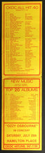 Load image into Gallery viewer, 1981 CKOC All Hit 40 Radio Music Survey Chart Ozzy Osbourne Phil Collins