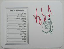 Load image into Gallery viewer, 1998 Masters Champion Vijay Singh Autographed Augusta National Club Scorecard