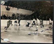 Load image into Gallery viewer, 1951 Cal Gardner Harry Watson Signed Barilko Winning Shot Photo Autographed JSA