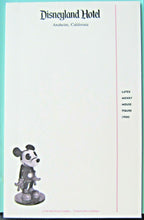 Load image into Gallery viewer, Vintage Disneyland Hotel Guest Information Card With Mickey Mouse Note Pad