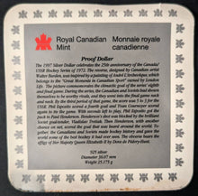 Load image into Gallery viewer, 1997 Royal Canadian Mint 1972 Summit Series 25th Ann Silver $1 Coin Canada USSR