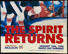 Load image into Gallery viewer, 1985 NHL Hockey Exhibition Game Program Team Canada 1973 v Retired All-Stars