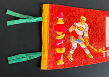 Load image into Gallery viewer, 1961 Junior Hockey Tournament Pennant Milton Ontario Vintage Tri-County Sports