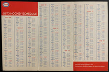Load image into Gallery viewer, 1969/1970 NHL Pocket Schedule Issued by Esso Hockey Vintage Leafs Canadiens