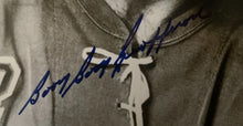 Load image into Gallery viewer, Boom Boom Bernie Geoffrion Autographed B&W New York Rangers Photo NHL Hockey JSA