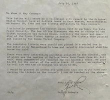 Load image into Gallery viewer, 1966 Beatles Unused Concert Ticket Boston Suffolk Downs Vintage Fab 4 + LOA