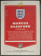 Load image into Gallery viewer, 2021-22 Donruss Road to Qatar #55 Marcus Rashford Optic Blue Prizm 50/99 SGC 9
