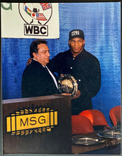 Load image into Gallery viewer, 1987 Mike Tyson Vintage Photo Receiving Award Signed by Photographer