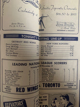 Load image into Gallery viewer, 1946 Autographed Gordie Howe Hockey Program Detroit Red Wings NHL HOF Signed VTG