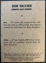 Load image into Gallery viewer, 1956 Nabisco Shredded Wheat CFL Football #9C Ron Vaccher Winnipeg Blue Bombers