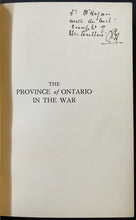 Load image into Gallery viewer, 1919 The Province Of Ontario In The War Autographed J. Castell Hopkins Book