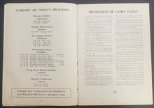 Load image into Gallery viewer, 1932 Los Angeles California Official Olympics Program 10th Xth Olympiad Rare