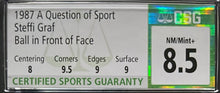 Load image into Gallery viewer, 1987 Steffi Graf RC A Question of Sport Ball in Front of Face Tennis CSG 8.5 NM+