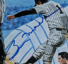 Load image into Gallery viewer, 1983 Billy Martin Signed Framed New York Yankees Yearbook Cover Auto Beckett LOA