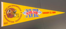 Load image into Gallery viewer, 1984 Super Bowl XVIII Washington Redskins 1983 NFC Champions Full Size Pennant