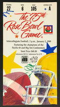 Load image into Gallery viewer, 1989 Rose Bowl Game Ticket Michigan Wolverines vs USC Trojans Football NCAA