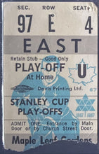 Load image into Gallery viewer, 1967 Game 6 Stanley Cup Semi-finals NHL Hockey Ticket Toronto Maple Leafs Win