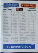 Load image into Gallery viewer, 1999 Air Canada Centre NHL Program Toronto Maple Leafs vs Carolina Hurricanes