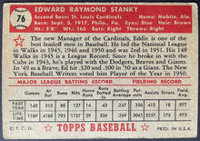 Load image into Gallery viewer, 1952 Topps Baseball #76 Eddie Stanky Vintage MLB Card St. Louis Cardinals