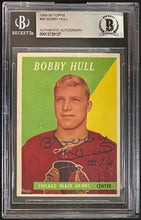 Load image into Gallery viewer, 1958-59 Topps Hockey #66 Bobby Hull Rookie Card Signed Autographed RC Beckett