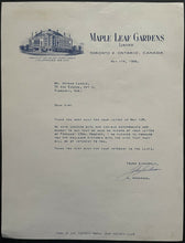Load image into Gallery viewer, Original 1966 Maple Leaf Gardens NHL Hockey Letter + Mailer Vintage Toronto
