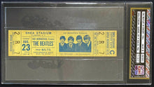 Load image into Gallery viewer, 1966 Vintage Beatles Concert Ticket Stub Shea Stadium New York Authenticated