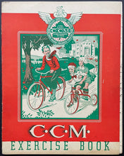 Load image into Gallery viewer, 1930's CCM Scribbler Red Exercise Book Bicycles Featured Vintage Original
