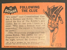 Load image into Gallery viewer, 1966 Topps Batman Black Bat #40 Following The Clue Non Sports Trading Card