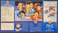 Load image into Gallery viewer, 1985-86 Vintage NHL Hockey Schedule Molson