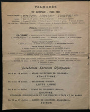 Load image into Gallery viewer, 1924 Very Rare Paris Summer Olympics Opening Ceremonies Program